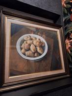 Oud schilderij in pastel, stilleven aardappelen, Ophalen
