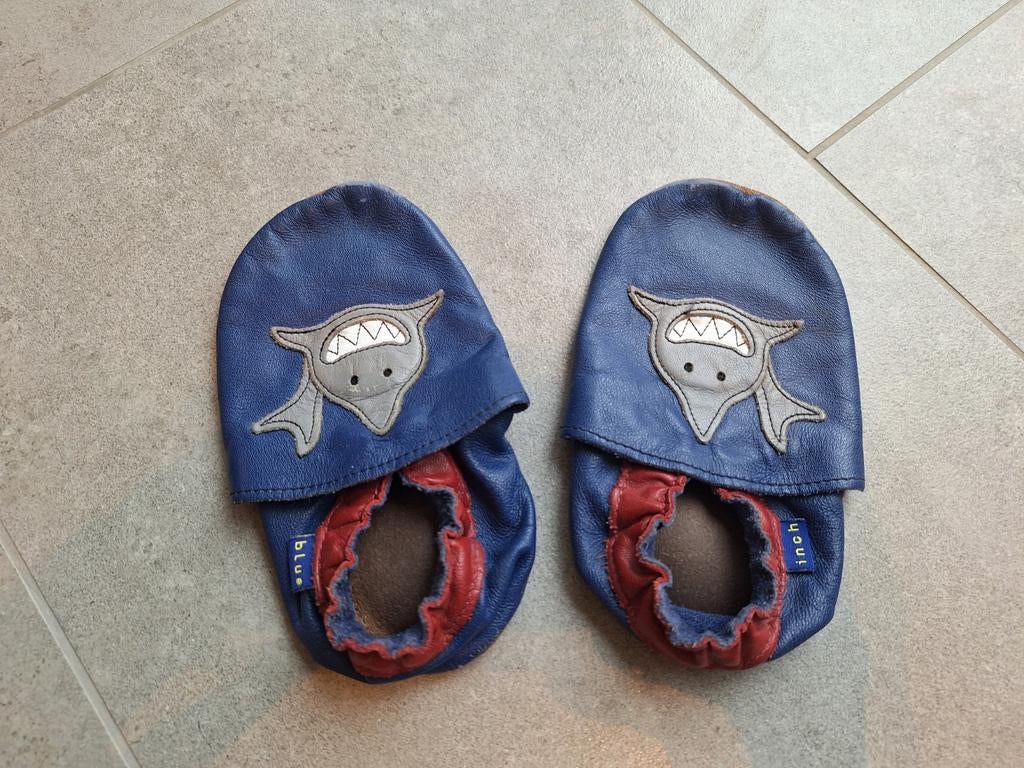 Lederen sloefjes - grootste maat, Enfants & Bébés, Vêtements de bébé | Chaussures & Chaussettes, Enlèvement, Utilisé, Garçon, Pantoufles