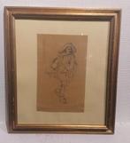 Eugène Verboeckhoven (1798–1881) Originele potloodtekening, Enlèvement