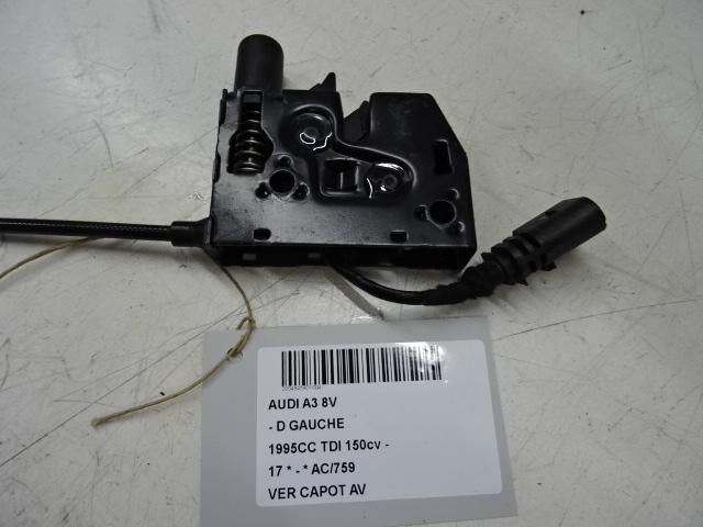 SERRURE CAPOT Audi A3 Sportback (8VA / 8VF), Utilisé, Audi