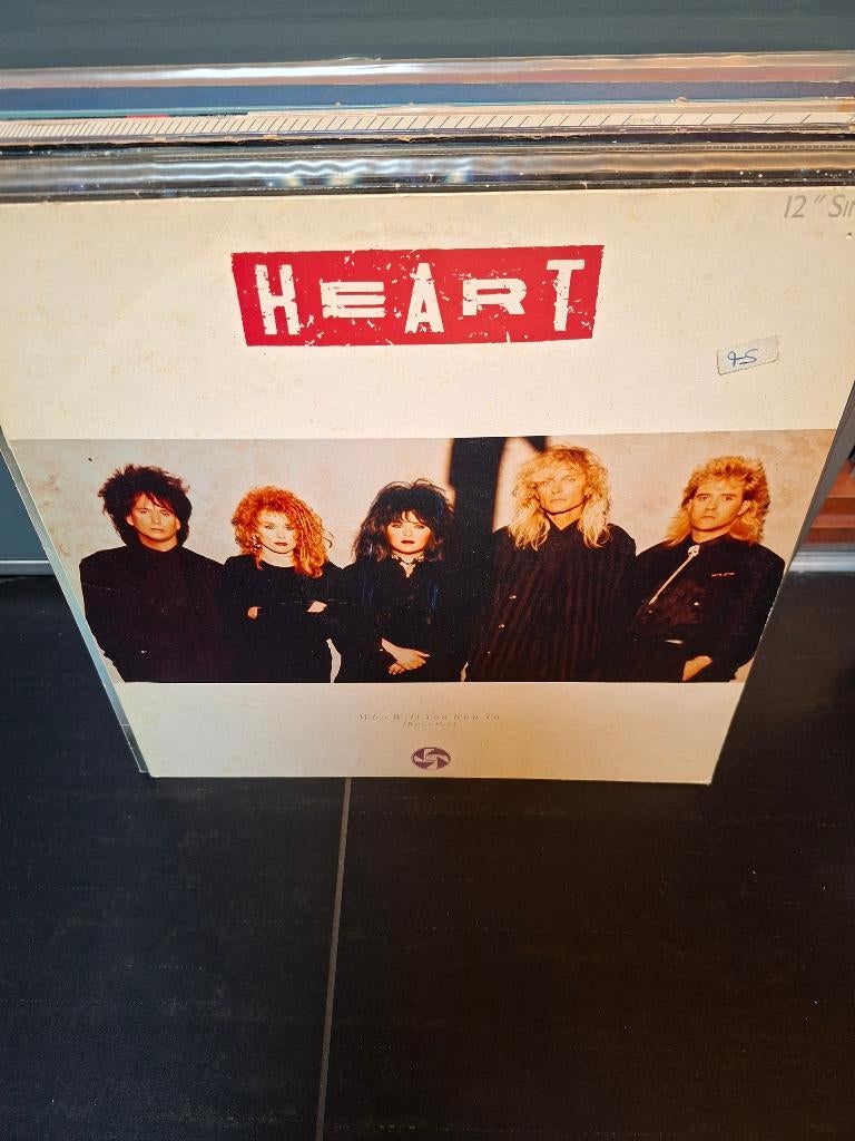 12" - heart - who will you run to, Cd's en Dvd's, Vinyl | Hardrock en Metal, Gebruikt, 1980 - 1989, Ophalen of Verzenden, Inclusief binnenhoes