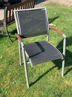 een tuintafel en 6 tuinstoelen, Tuin en Terras, Ophalen, Gebruikt, Rechthoekig, Metaal