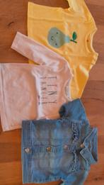 2 shirts en een jeansjasje, meisje, Ophalen of Verzenden, Gebruikt, Meisje, Shirtje of Longsleeve