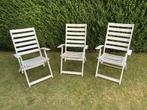 3 Reguitti Vintage tuinstoelen (jaren 70), Ophalen, Gebruikt, Hout, Verstelbaar