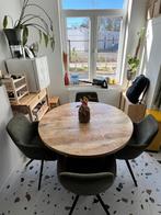 Ronde tafel & 4 stoelen - zo goed als nieuw, Huis en Inrichting, Ophalen, Rond, Zo goed als nieuw, Vier personen