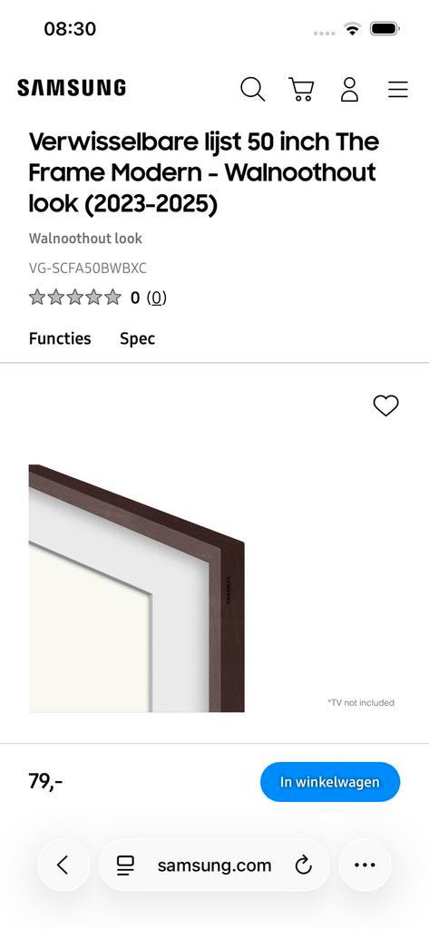 Kader walnoot voor Samsung The Frame 50 inch (Nieuw!), Audio, Tv en Foto, Televisie-accessoires, Nieuw, Ophalen