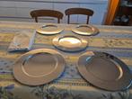 Vijf inox onderborden getekend 18/10 in super staat, Ophalen of Verzenden, Zo goed als nieuw, Overige materialen, Overige typen