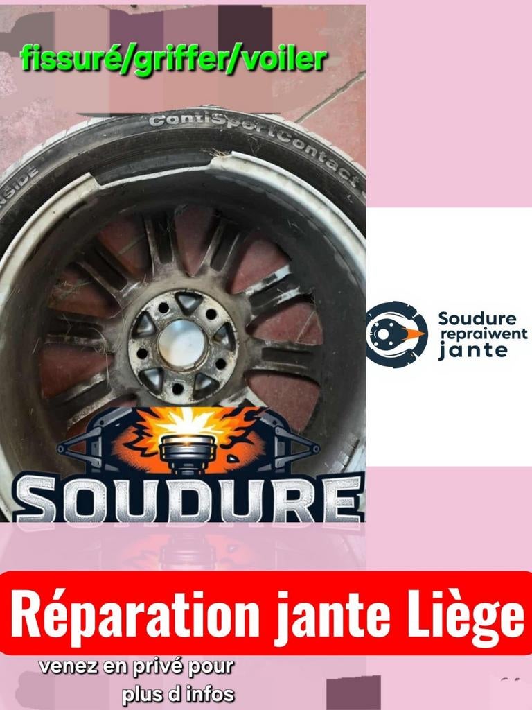 Réparation jante fissuré ou griffer voiler liege, Enlèvement ou Envoi
