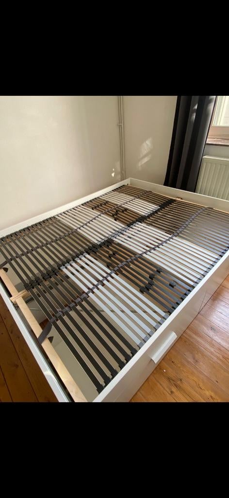 Sommier BRIMNES ikea 160x200  en 2 parties , Maison & Meubles, Blanc