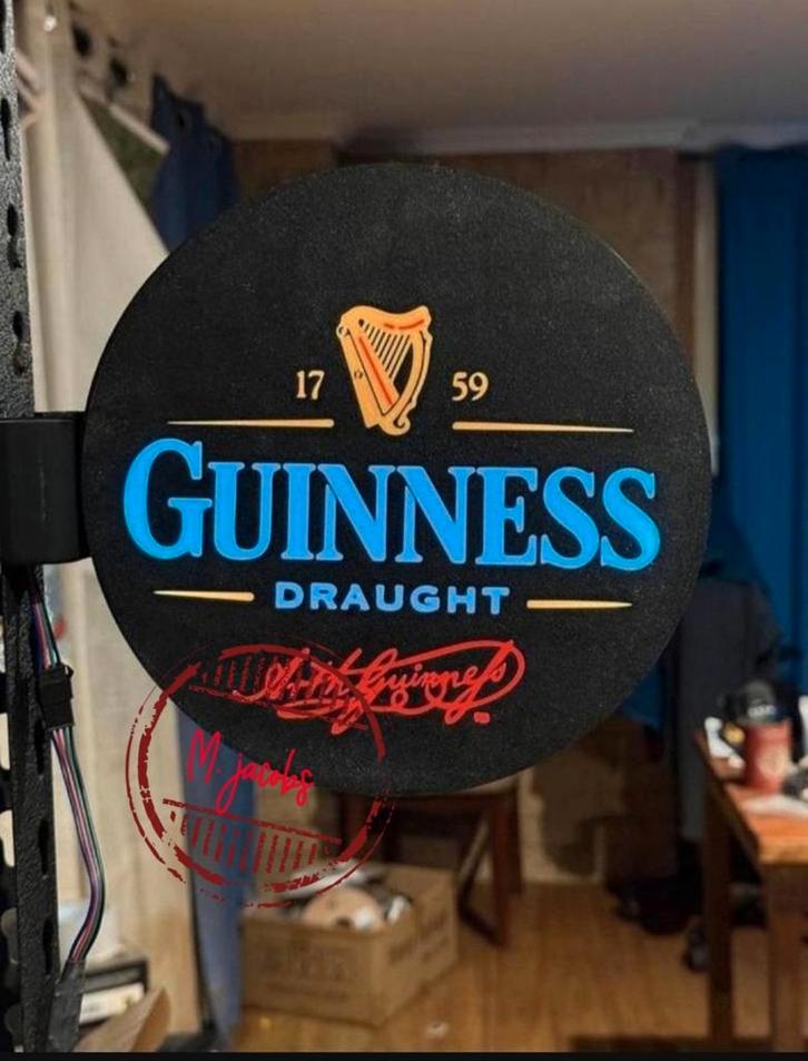 Nouvelle boîte à lumière Guinness XXL avec publicité sur deu, Collections, Marques & Objets publicitaires, Neuf, Table lumineuse ou lampe (néon)