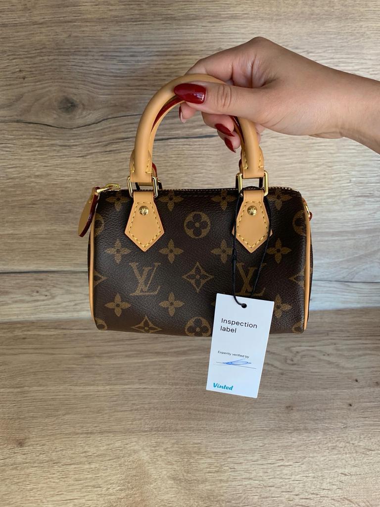 Louis Vuitton Nano Speedy, Enlèvement ou Envoi, Comme neuf, Brun, Sac à main
