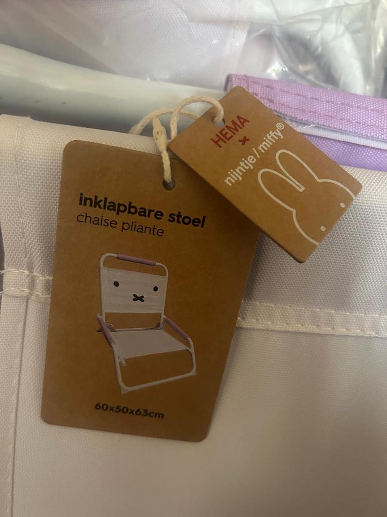 HEMA Opvouwbare stoel – Nieuw!, Wit, Nieuw, Ophalen of Verzenden, Metaal