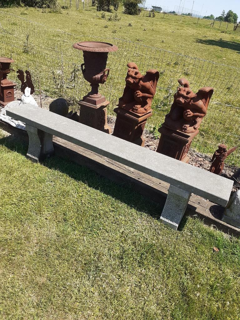 BANC DE JARDIN EN PIERRE BLEUE (longueur 2,09M), Jardin & Terrasse, Enlèvement, Utilisé, Autres matériaux