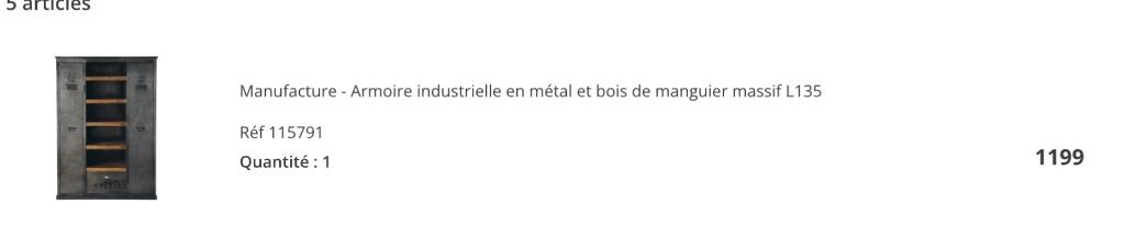 Armoire/Biblio industrielle en métal/bois de manguier massif, Maison & Meubles, Enlèvement, Comme neuf