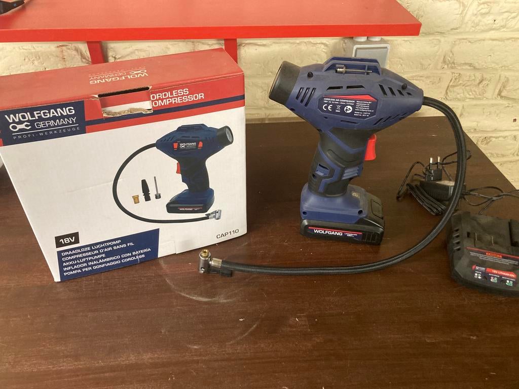Draadloze luchtpomp (18V), Ophalen, Zo goed als nieuw