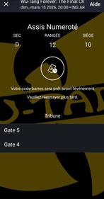 2 places Concert Wu Tang ING Arena