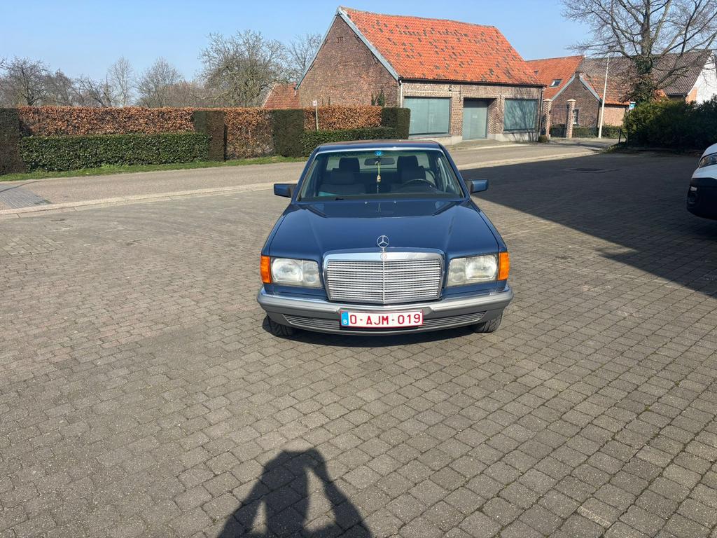 Mercedes S280, Auto's, Automaat, Achterwielaandrijving, Blauw, Leder