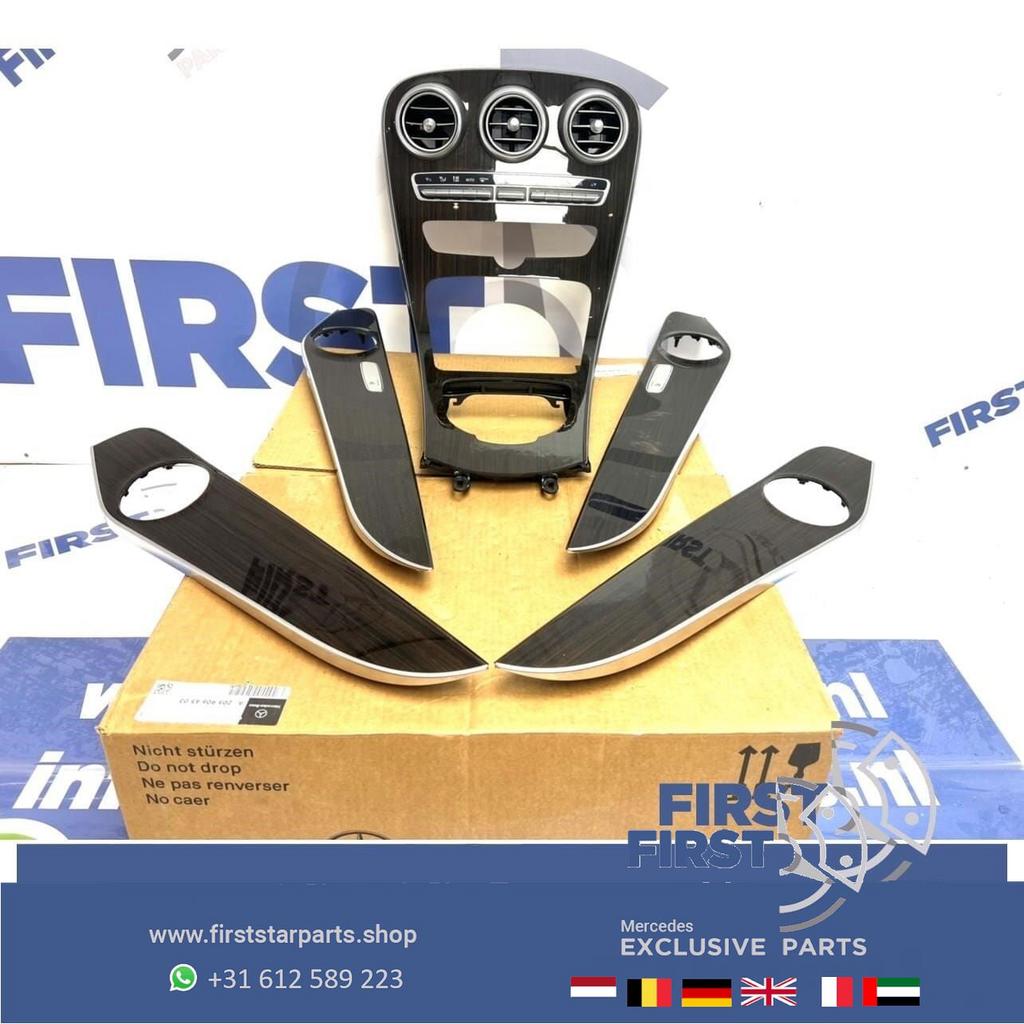 W205 C Klasse middenconsole wortelhout + deurlijsten hout se