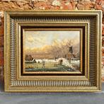 Gesigneerd schilderij van Nederlands landschap, Antiek en Kunst, Kunst | Schilderijen | Klassiek, Ophalen