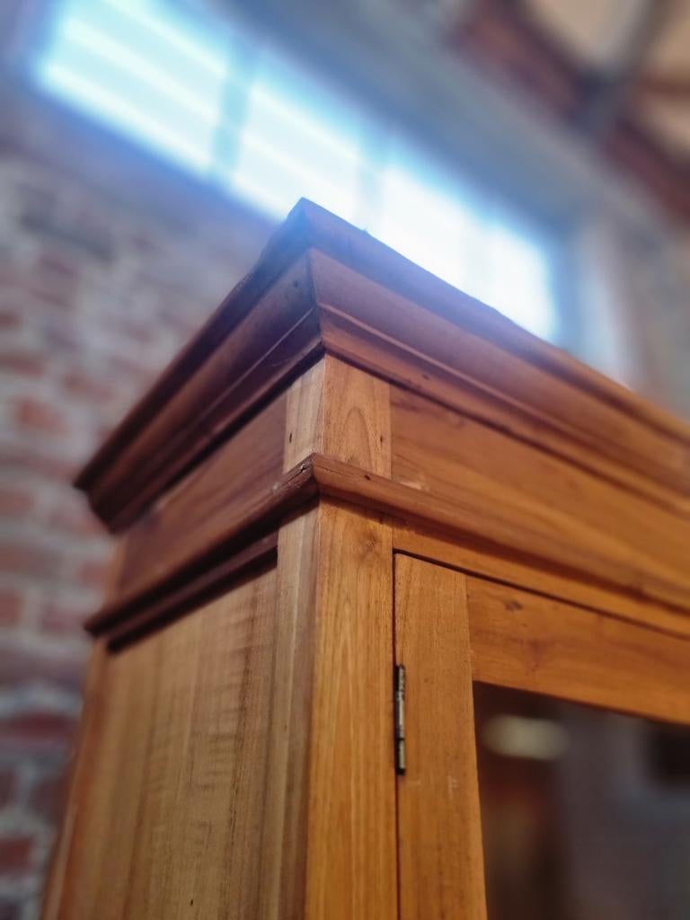 Buffet/vitrine en teck LIVRAISON GRATUITE, Teck, 25 à 50 cm, Indo, Avec tablette(s)