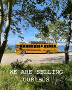 Camping car School Bus conversion, Buscamper of Camperbus, Afzuigkap, Treinzit, Roue de secours