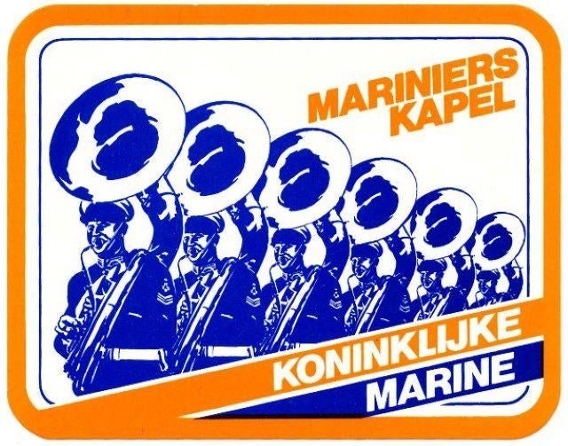 (m40) Koninklijke Marine, Marinierskapel, sticker, Verzenden, Marine