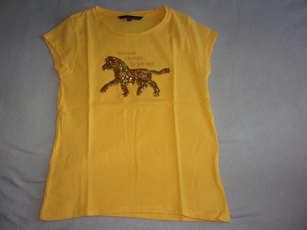 Mooi meisjes t - shirt. Maat 140., Kinderen en Baby's, Kinderkleding | Maat 140, Zo goed als nieuw, Meisje, Shirt of Longsleeve