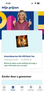2 billets pour la comédie musicale We Will Rock You, Deux personnes, Rock