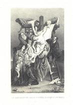 1844  - de kruisafname naar Rubens te Antwerpen, Antiek en Kunst, Kunst | Etsen en Gravures, Verzenden