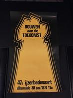 ijzerbedevaart affiche 1974 . 59,5 cm op 37 cm, Ophalen of Verzenden