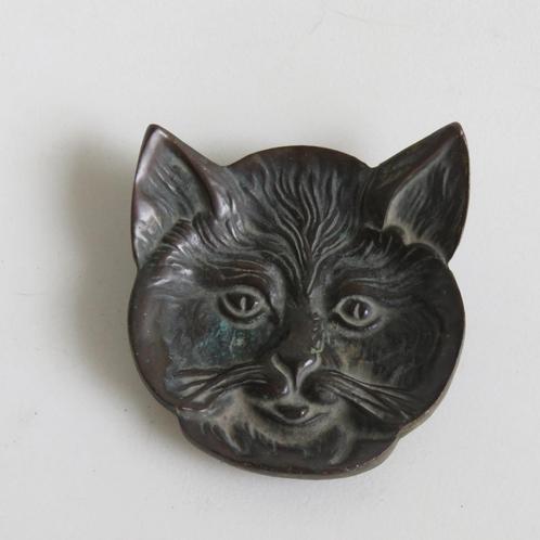 Chat vide poche vintage en bronze Art Nouveau, Antiquités & Art, Curiosités & Brocante, Enlèvement ou Envoi
