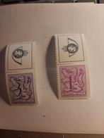 2 zegels  1fr en 3 fr met aanhangsel **, Verzenden, Postfris