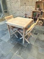 Teak set, Tuin en Terras, Tuinsets en Loungesets, Ophalen, Zo goed als nieuw