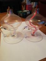 2 glazen olielampen., Ophalen of Verzenden