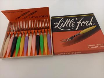 Vintage vorkjes voor hapjes of cocktailprikkers beschikbaar voor biedingen
