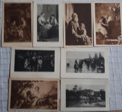 Série 8 cartes postales CHOCOLAT MARTOUGIN / Oeuvres d'art /, Collections, Cartes postales | Thème, Non affranchie, 1920 à 1940