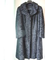 Zwarte Astrakan bontjas mantel pels, Kleding | Dames, Jassen | Winter, Verzenden, Zwart, Maat 42/44 (L), Zo goed als nieuw