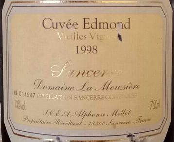 Sancerre - Cuvée „Edmond” Vieilles Vignes 1998 beschikbaar voor biedingen