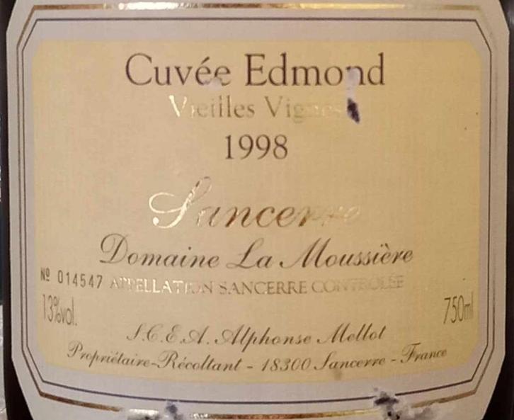 Sancerre - Cuvée „Edmond” Vieilles Vignes 1998, Verzamelen, Wijnen, Nieuw, Witte wijn, Frankrijk, Ophalen