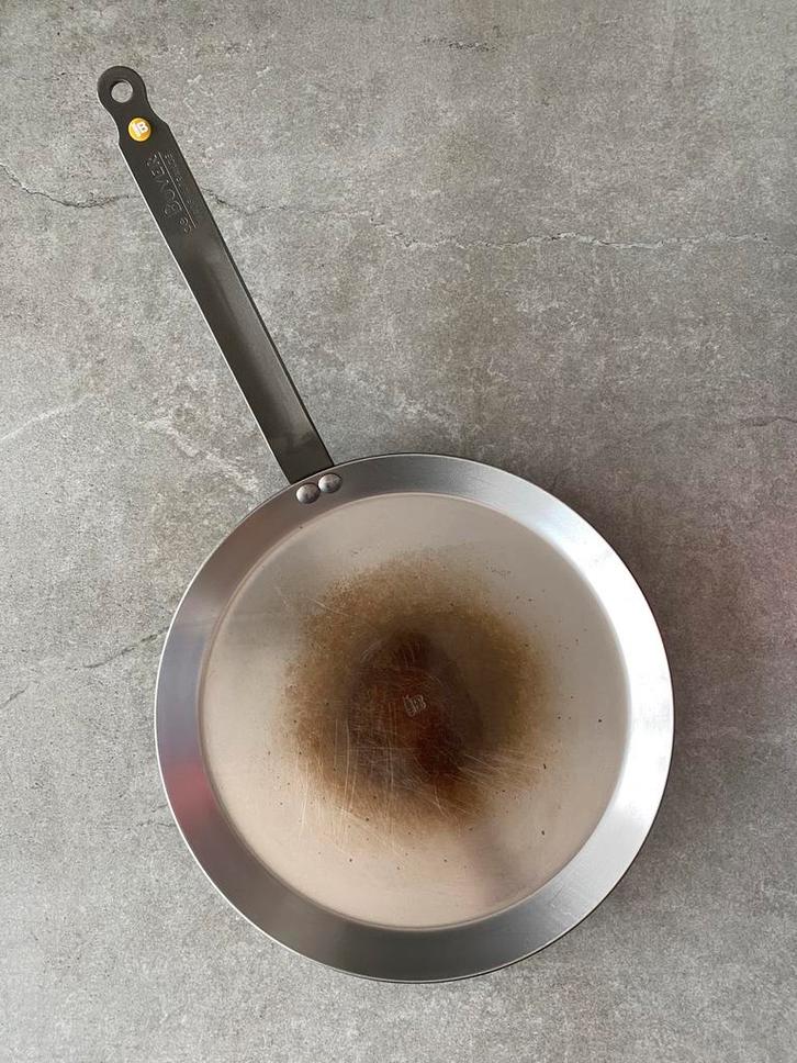 DeBuyer Mineral B pannenkoekenpan - 30cm - Plaatstaal, Huis en Inrichting, Keuken | Potten en Pannen, Zo goed als nieuw, Overige typen