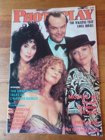 PHOTOPLAY/ 1987/ Cher/ Patrick Swayze/ Dolph Lundgren/, Verzamelen, Ophalen of Verzenden, Tijdschrift