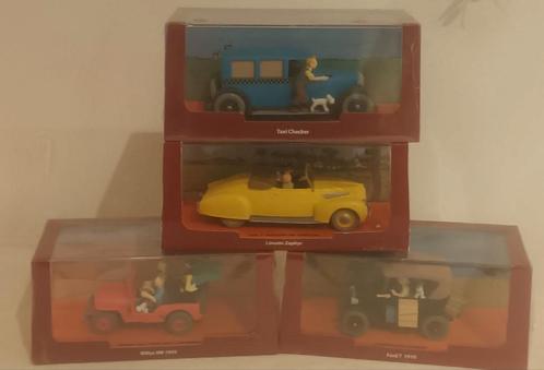 Lot de 4 voitures de Tintin neuf..., Hobby & Loisirs créatifs, Voitures miniatures | 1:43, Enlèvement ou Envoi