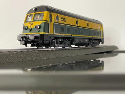MARKLIN+ROCO - 5916 - SNCB - SERIE 59 - ANALOGIQUE - 3 RAILS, Hobby & Loisirs créatifs, Trains miniatures | HO, Utilisé, Rails