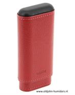 ADORINI SIGARENKOKER LEER MAGNA ROOD  CAP. 3 SIGAREN  sk04mr, Verzenden, Nieuw, Tabaksdoos of Verpakking