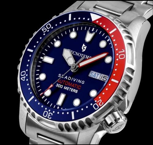 Tecnotempo - Automatisch "Seadiving" 30 ATM, Handtassen en Accessoires, Horloges | Heren, Nieuw, Polshorloge, Overige merken, Staal