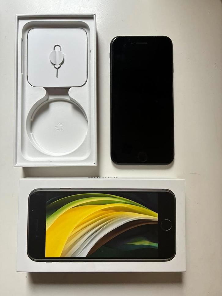 Apple iPhone SE (2e generatie) noir, 128Gb, + 2 AirPods, Telecommunicatie, Mobiele telefoons | Apple iPhone, Gebruikt, 128 GB