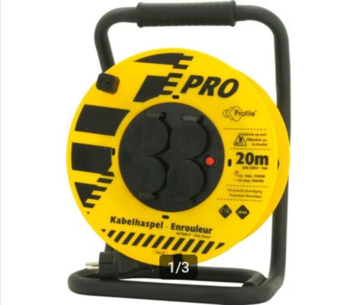 kabelhaspel 3x2,5mm 20m, Doe-het-zelf en Bouw, Elektriciteit en Kabels, Nieuw, Kabel of Snoer, Ophalen