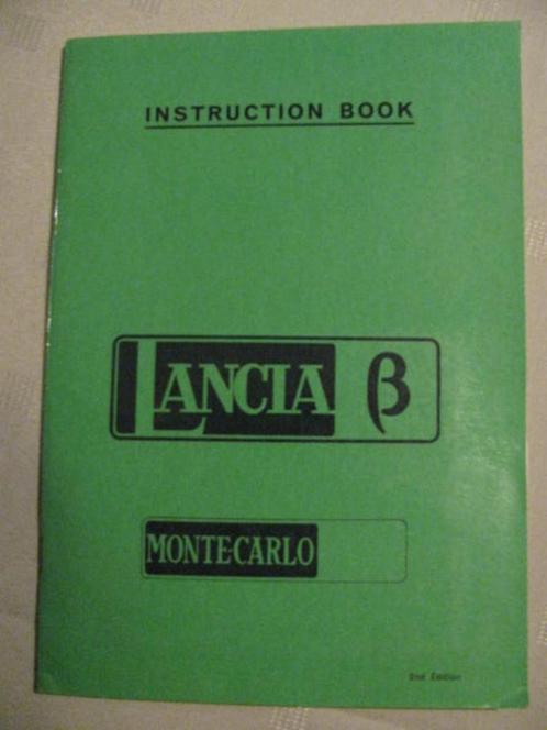 Lancia Beta Monte Carlo Scorpion Instruction book 1976, Auto diversen, Handleidingen en Instructieboekjes, Ophalen of Verzenden