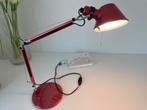 Artemide Tolomeo mini tafellamp / bureaulamp. Rood aluminium, Huis en Inrichting, Lampen | Tafellampen, Gebruikt, 50 tot 75 cm