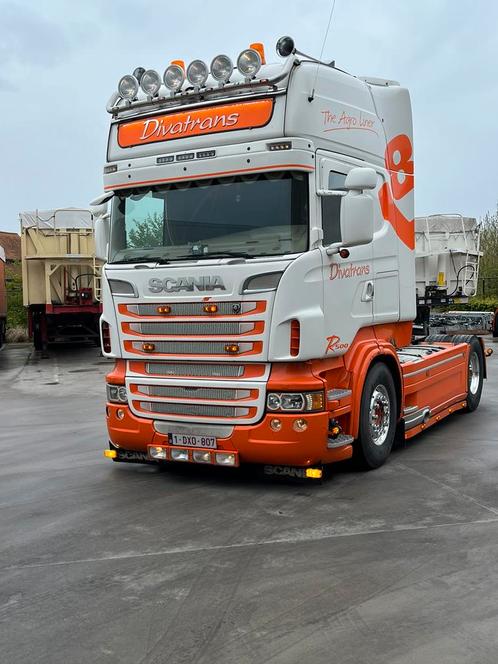 Scania R500 V8 pto, Auto's, Vrachtwagens, Particulier, Scania, Diesel, Euro 5, Automaat, Wit, Ophalen